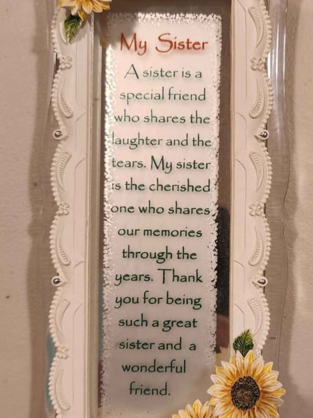 Sister gift plaque
